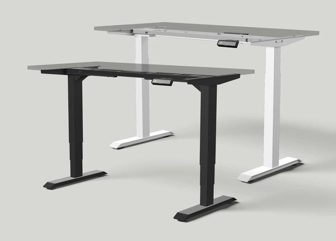 Height-adjustable desk frames