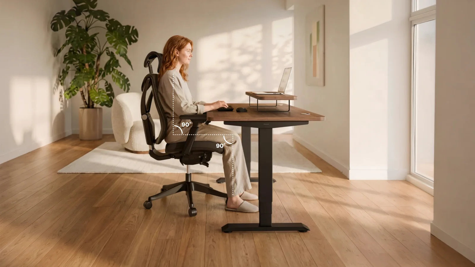 What is the 90-degree sitting position?
