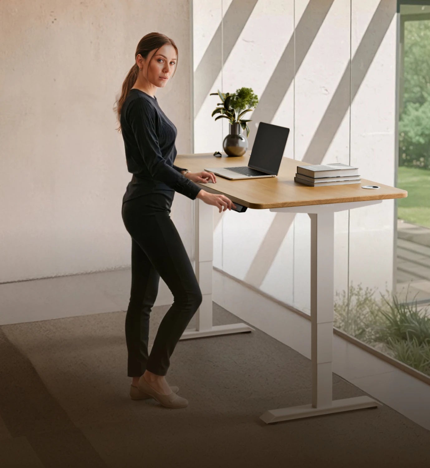 Height-adjustable desks