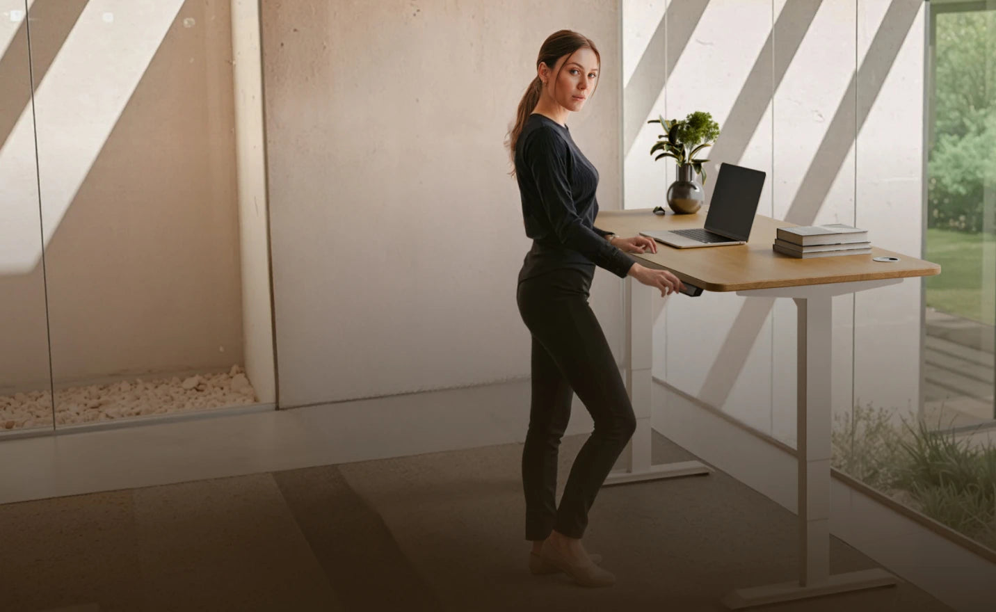 Height-adjustable desks