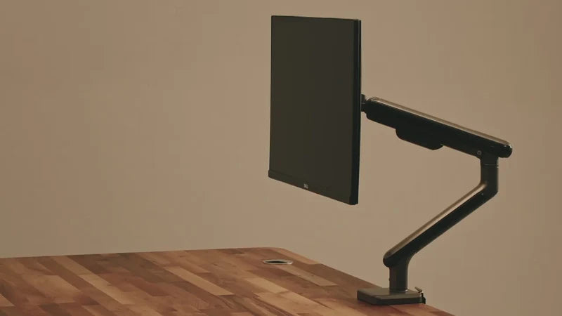 Monitor arm assembly video